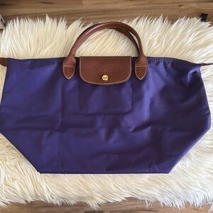 Longchamp Le Pliage Medium Top Handle purple Handbag